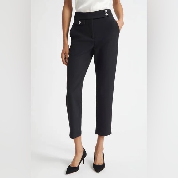Veronica Beard Renzo Slim-Leg Pant in Black Silver 2 - Picture 6 of 7